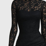 Monica | Graceful Flared Lace Maxi Gown