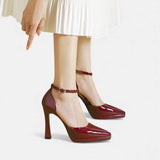 Evette Genuine Leather High Heels