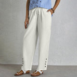 Shania - Easygoing Button-Up Trousers