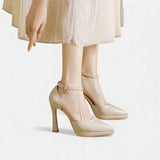Evette Genuine Leather High Heels