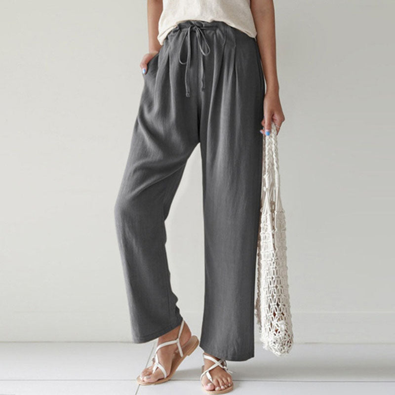 Vara - Adjustable Drawstring Lounge Trousers