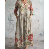 Eleanor | Retro Floral Maxi Dress