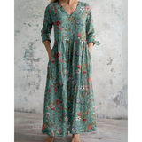 Eleanor | Retro Floral Maxi Dress