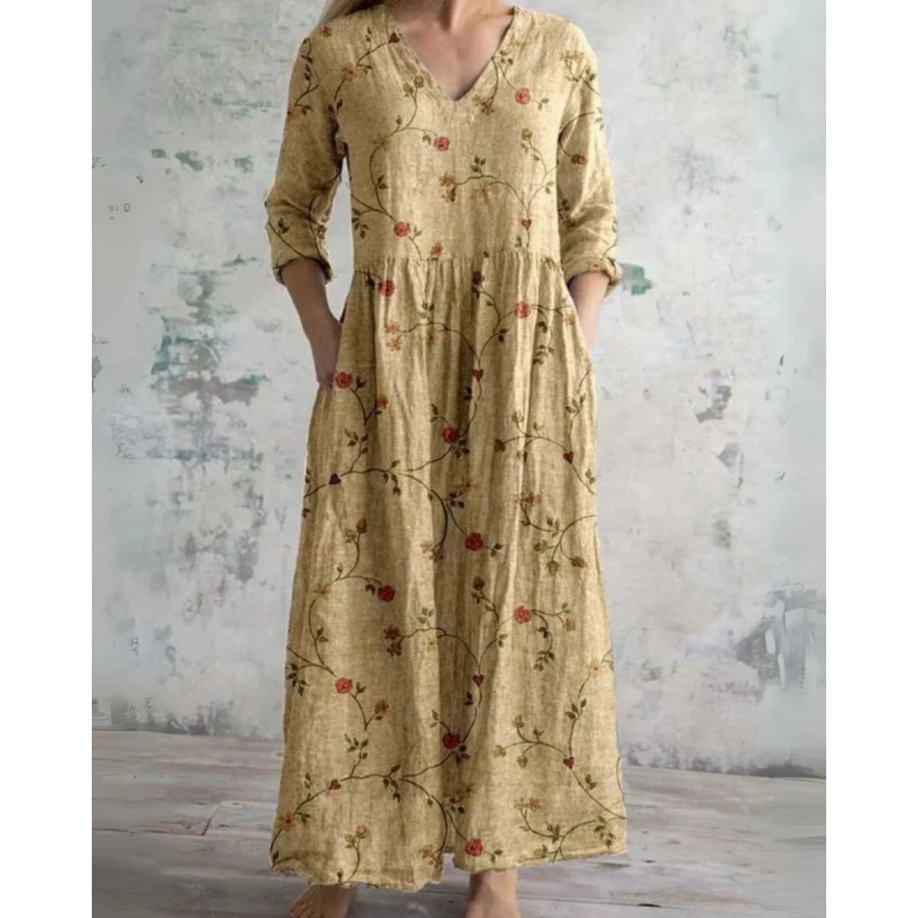 Eleanor | Retro Floral Maxi Dress