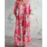Eleanor | Retro Floral Maxi Dress