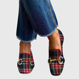 Mélani™ | Plaid Pattern Loafers