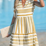 Katrina - Stylish Geometric Print Summer Dress
