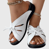 Darcy - Stylish Ribbon-Embellished Slip-On Sandals