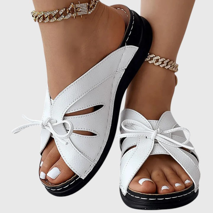 Darcy - Stylish Ribbon-Embellished Slip-On Sandals