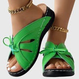 Darcy - Stylish Ribbon-Embellished Slip-On Sandals