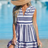 Katrina - Stylish Geometric Print Summer Dress