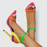 Olive Stiletto High Heels
