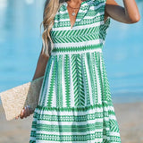 Katrina - Stylish Geometric Print Summer Dress