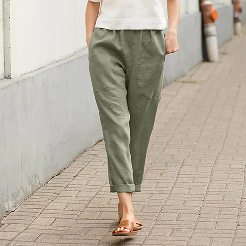 Kriza - Relaxed Fit Pants with Pockets
