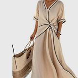 Helena | Side Draped Maxi Dress