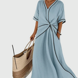 Helena | Side Draped Maxi Dress