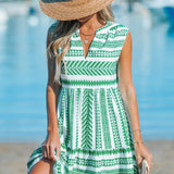 Katrina - Stylish Geometric Print Summer Dress