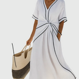 Helena | Side Draped Maxi Dress