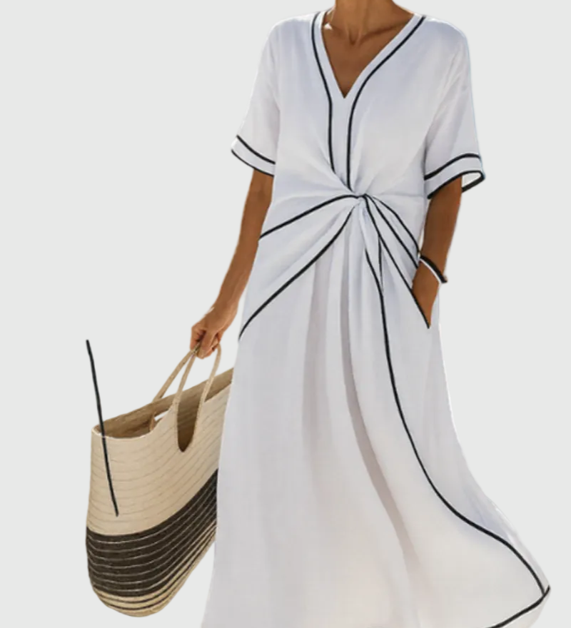 Helena | Side Draped Maxi Dress