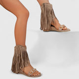 Eira - Stylish Fringe Sandals