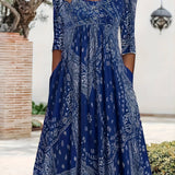 ELOWEN | Relaxed Long Sleeve Midi Dress