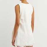 Fiona - Sleeveless Button-Up Ensemble