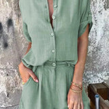 Melda - Breezy Button-Up Ensemble