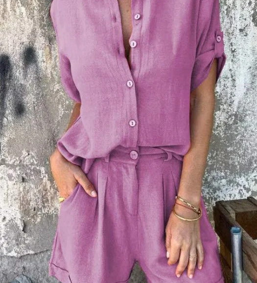 Melda - Breezy Button-Up Ensemble