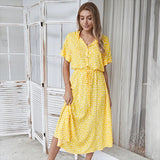 Faelina - Floral Print Summer Dress