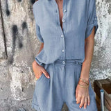 Melda - Breezy Button-Up Ensemble