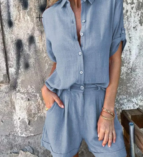 Melda - Breezy Button-Up Ensemble