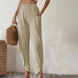 Essari - High Slit Hem Trousers