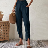 Essari - High Slit Hem Trousers